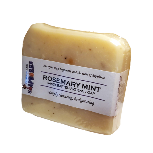 Large rectangular bar of Rosemary Mint artisan soap