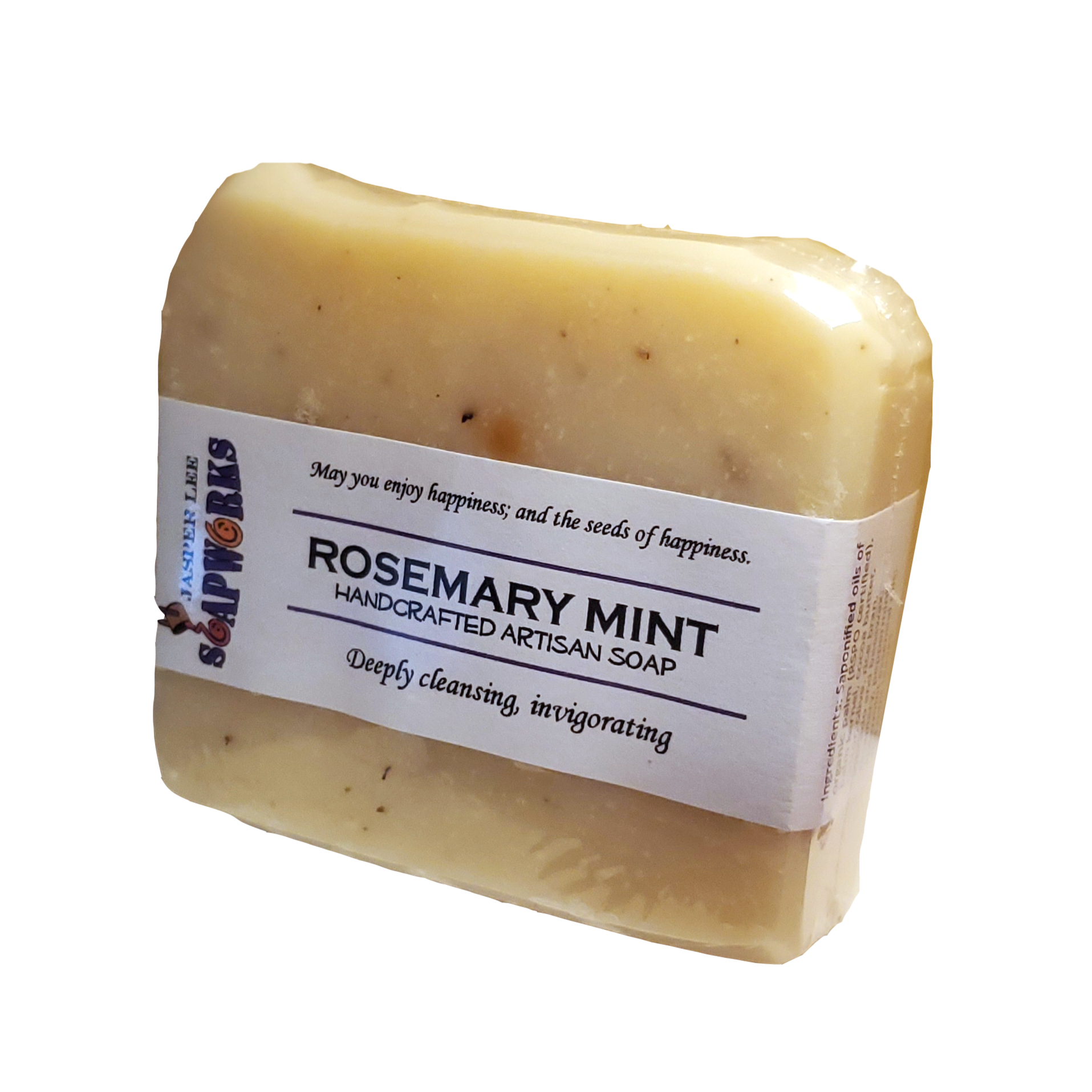 Large rectangular bar of Rosemary Mint artisan soap