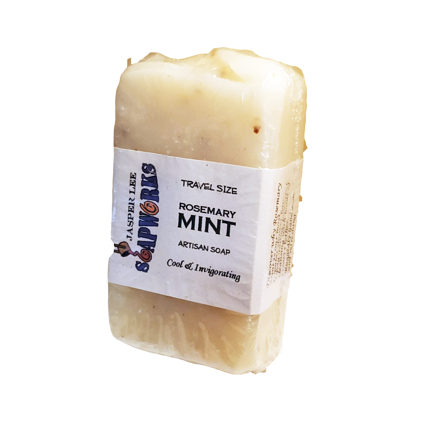travel size bar of Rosemary Mint artisan soap